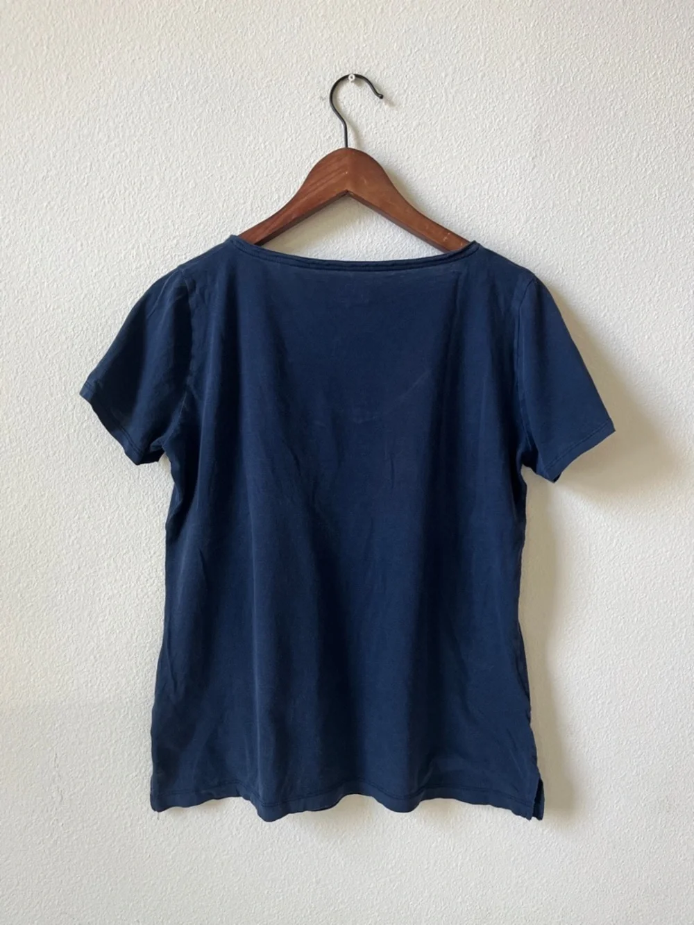 J. Crew Navy V-Neck Cotton Tee - Picture 3 of 4